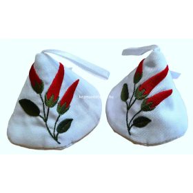 Edényfogó fül - Hímzett paprika minta