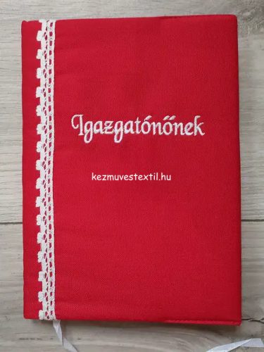 Hímzett notesz - Igazgatónőnek