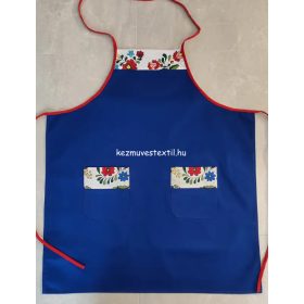 Női kötény - Kék-Kalocsai