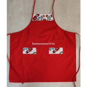 Női kötény - Piros-Kalocsai