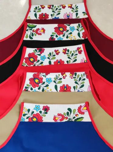 Női kötény - Fekete-Kalocsai