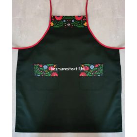 Női kötény - Fekete-Kalocsai-2