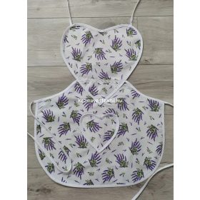 Női kötény - Szív alakú - Levendula