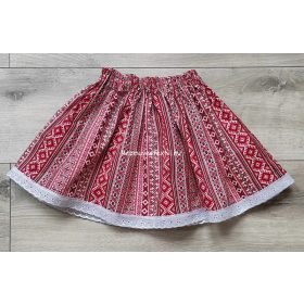 Szoknya - Beregi Keresztszemes - Piros - 11 méretben